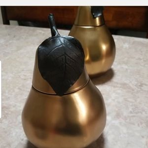 Michael Aram Vintage Gold Pear Canisters